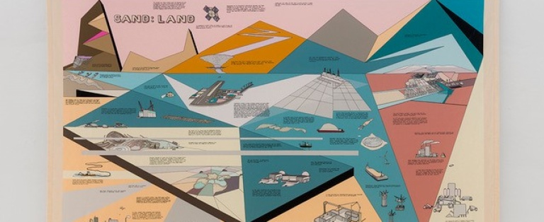 Kunstværk hængt op på væg