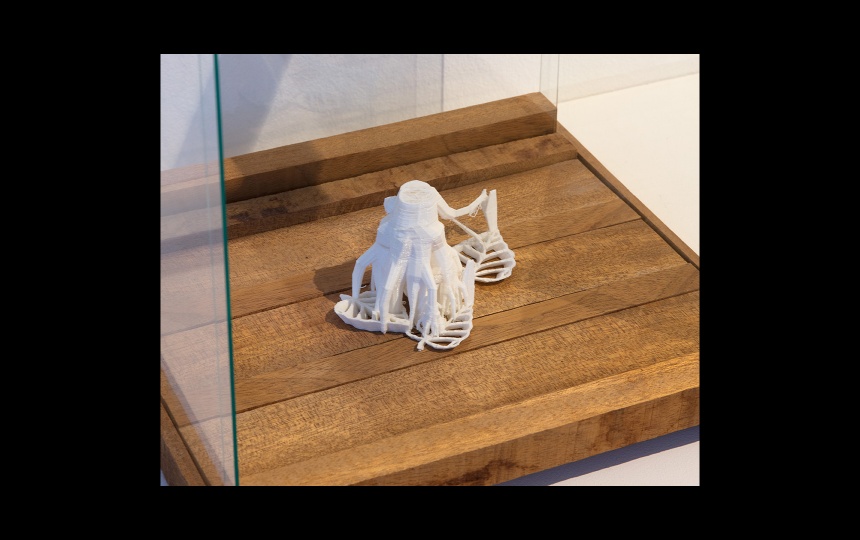 Kunstværk på træplade