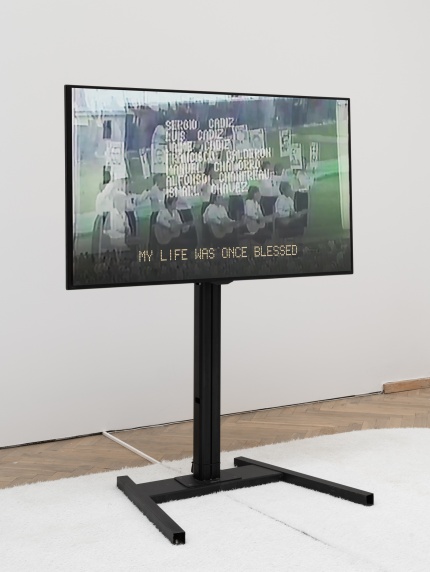 Installationsbillede af Isabella Solar Villasecas værk Tiqui Tiqui Ti went North, Kunstakademiets Afgangsudstilling 2021