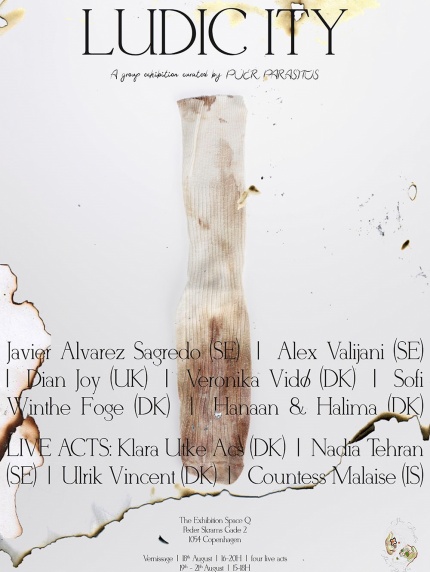 Udstillingsplakat til gruppeudstilling Lucidity